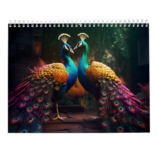 Fantasy Peacocks Agenda Kalender (Achterkant)