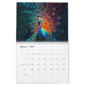 Fantasy Peacocks Agenda Kalender (Feb 2027)