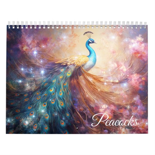 Fantasy Peacocks in Abstract Style Kalender (Hoes)