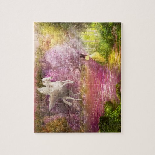 Fantasy - Pegasus - De betoverende tuin Legpuzzel (Verticaal)