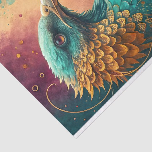 Fantasy Phoenix Decoupage Tissuepapier (Detail)