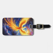 Fantasy Phoenix Sterren Ruimte Bagagelabel (Voorkant horizontaal)