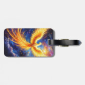 Fantasy Phoenix Sterren Ruimte Bagagelabel (Achterkant horizontaal)