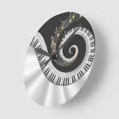 Fantasy Piano Music Lovers Wall Clock Ronde Klok (Hoek)
