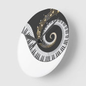 Fantasy Piano Music Lovers Wall Clock Ronde Klok (Hoek)
