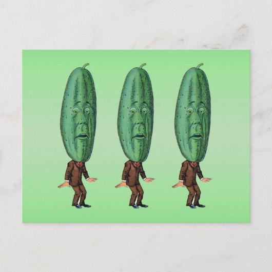 Fantasy Pickle Man Brown Suit Briefkaart (Voorkant)