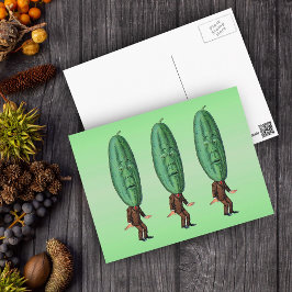 Fantasy Pickle Man Brown Suit Briefkaart