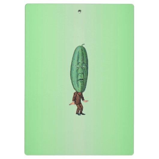 Fantasy Pickle Man Brown Suit Klembord (Achterkant)