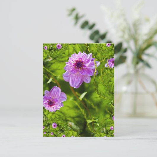 Fantasy Pink Dahlia Briefkaart (Staand voorkant)