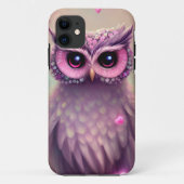 Fantasy Pink Fluffy Kawaii Owl Case-Mate iPhone Case (Achterkant)