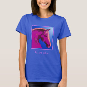 Fantasy Pink Horse Face Persoonlijk T-shirt