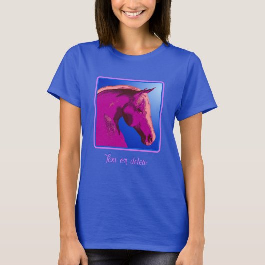 Fantasy Pink Horse Face Persoonlijk T-shirt (Voorkant)