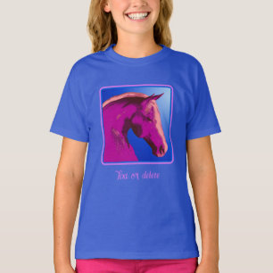 Fantasy Pink Horse Face Persoonlijk T-shirt