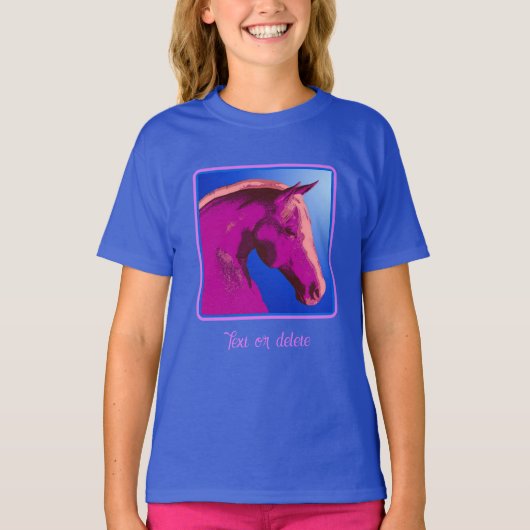 Fantasy Pink Horse Face Persoonlijk T-shirt (Voorkant)