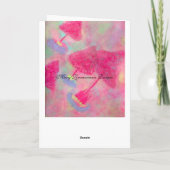 Fantasy Pink Trees Wenskaart Kaart (Achterkant)