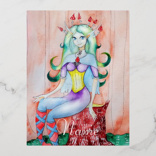 Fantasy Pixie Fairy Thunder_Cove Folie Feestdagen Briefkaart (Voorkant)