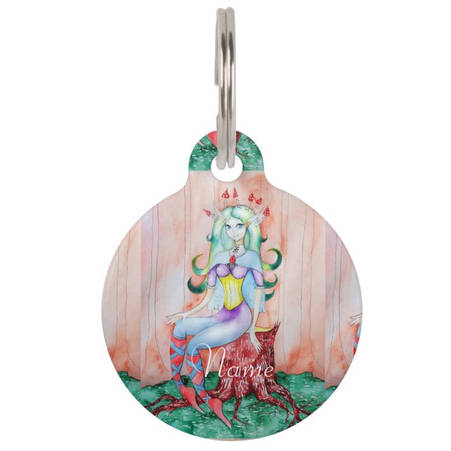 Fantasy Pixie Fairy Thunder_Cove Huisdierpenning (Voorkant)