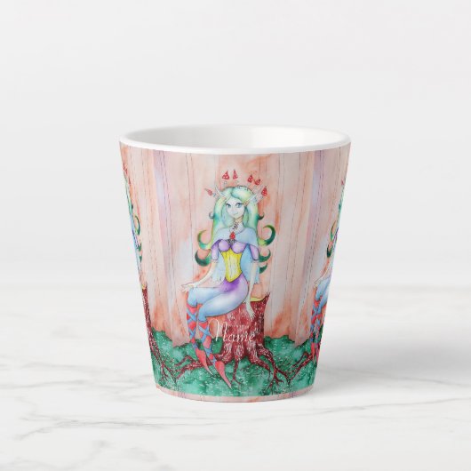 Fantasy Pixie Fairy Thunder_Cove Latte Mok (Voorkant)