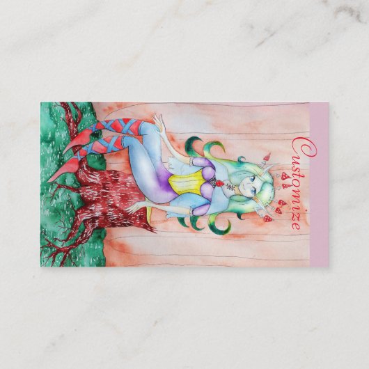 Fantasy Pixie Fairy Thunder_Cove Visitekaartje (Achterkant)