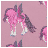 Fantasy Pixie Fee Clydesdale Paard Stof (Close Up)