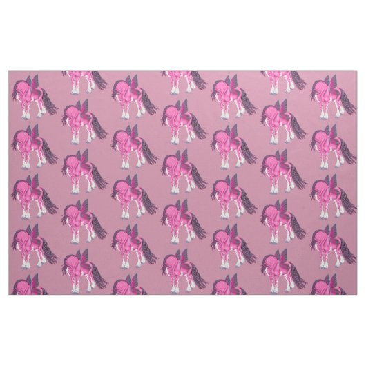 Fantasy Pixie Fee Clydesdale Paard Stof (Fat Quarter)