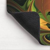 Fantasy Plant Abstract Groen Roest Bruin Fractal Muismat (Hoek)