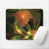 Fantasy Plant Abstract Groen Roest Bruin Fractal Muismat (Met muis)