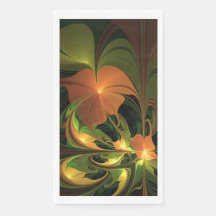 Fantasy Plant Abstract Groen Roest Bruin Fractal