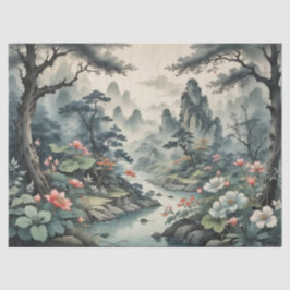 Fantasy Plant en Bloemen Bos Tissue Papier