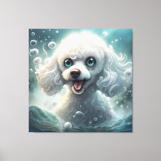 Fantasy poedel - Premium gewikkeld canvas (glans) Afdruk (Voorkant)