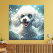 Fantasy poedel - Premium gewikkeld canvas (glans) Afdruk (Insitu (Woonkamer))