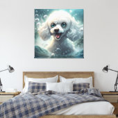 Fantasy poedel - Premium gewikkeld canvas (glans) Afdruk (Insitu (Slaapkamer))