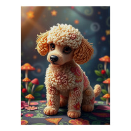 Fantasy Poedel Puppy Art Perfect Poster