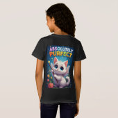 Fantasy Poesje Met Feeënvleugels T-shirt (Achterkant volledig)