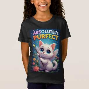 Fantasy Poesje Met Feeënvleugels T-shirt