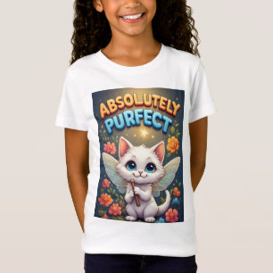 Fantasy Poesje Met Feeënvleugels T-shirt