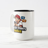 Fantasy Points Addict Tweekleurige Koffiemok (Voorkant links)