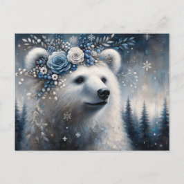 Fantasy Polar Beer Winter Wonderland Briefkaart