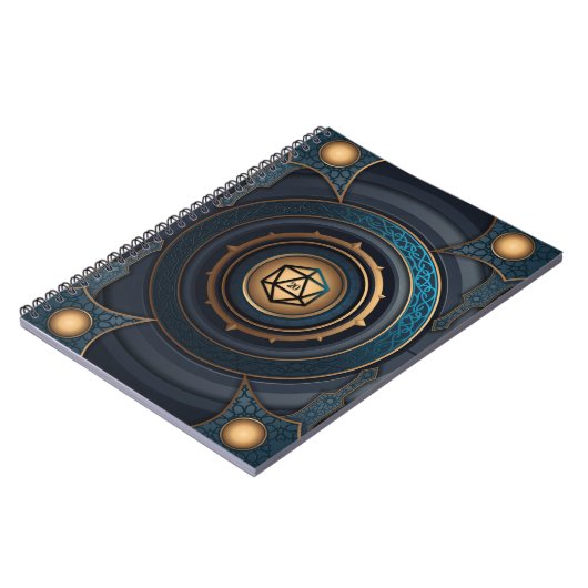 Fantasy Polyhedral D20 Dice Tabletop RPG Notitieboek (Linkerzijde)