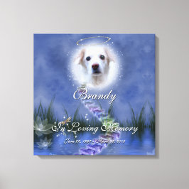Fantasy Pond Voeg uw huisdier Foto Memorial Canvas Afdruk