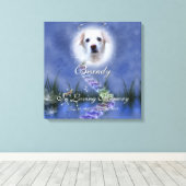 Fantasy Pond Voeg uw huisdier Foto Memorial Canvas Afdruk (Insitu (Houten vloer))