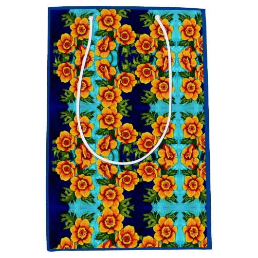 Fantasy Poppies Medium Cadeauzakje (Voorkant)