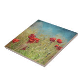 Fantasy poppies tegeltje (Zijkant)