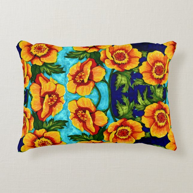 Fantasy Poppies Worpillow Accent Kussen (Voorkant)
