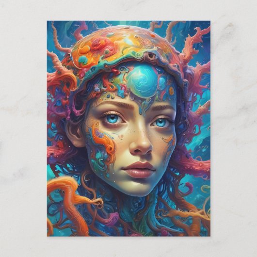 Fantasy Portrait Briefkaart (Voorkant)