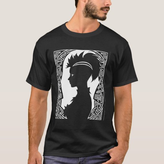 Fantasy Post Punk Celtic Tribal Batcave Girl Gothi T-shirt (Voorkant)
