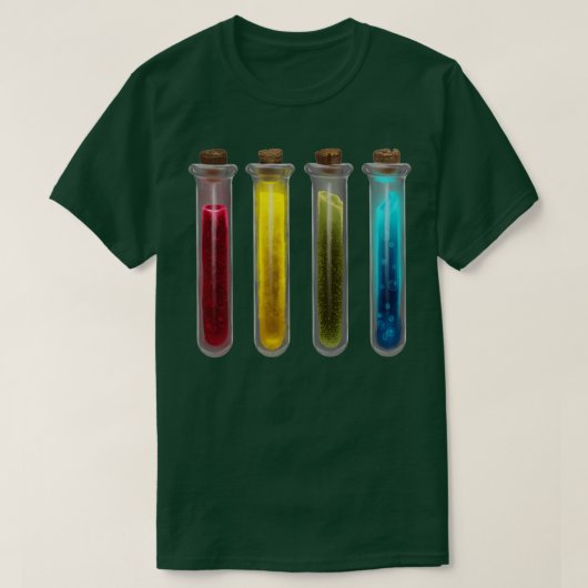 Fantasy Potion injectieflacons T-shirt (Design voorkant)