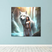 Fantasy- Premium omwikkeld canvas (glans) Afdruk (Insitu (Houten vloer))