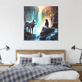Fantasy- Premium omwikkeld canvas (glans) Afdruk (Insitu (Slaapkamer))