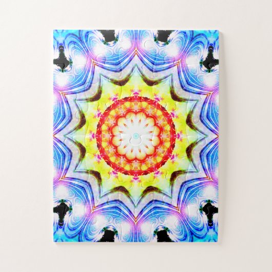 Fantasy Priest Mage Magial Vibrant Mandela Legpuzzel (Verticaal)